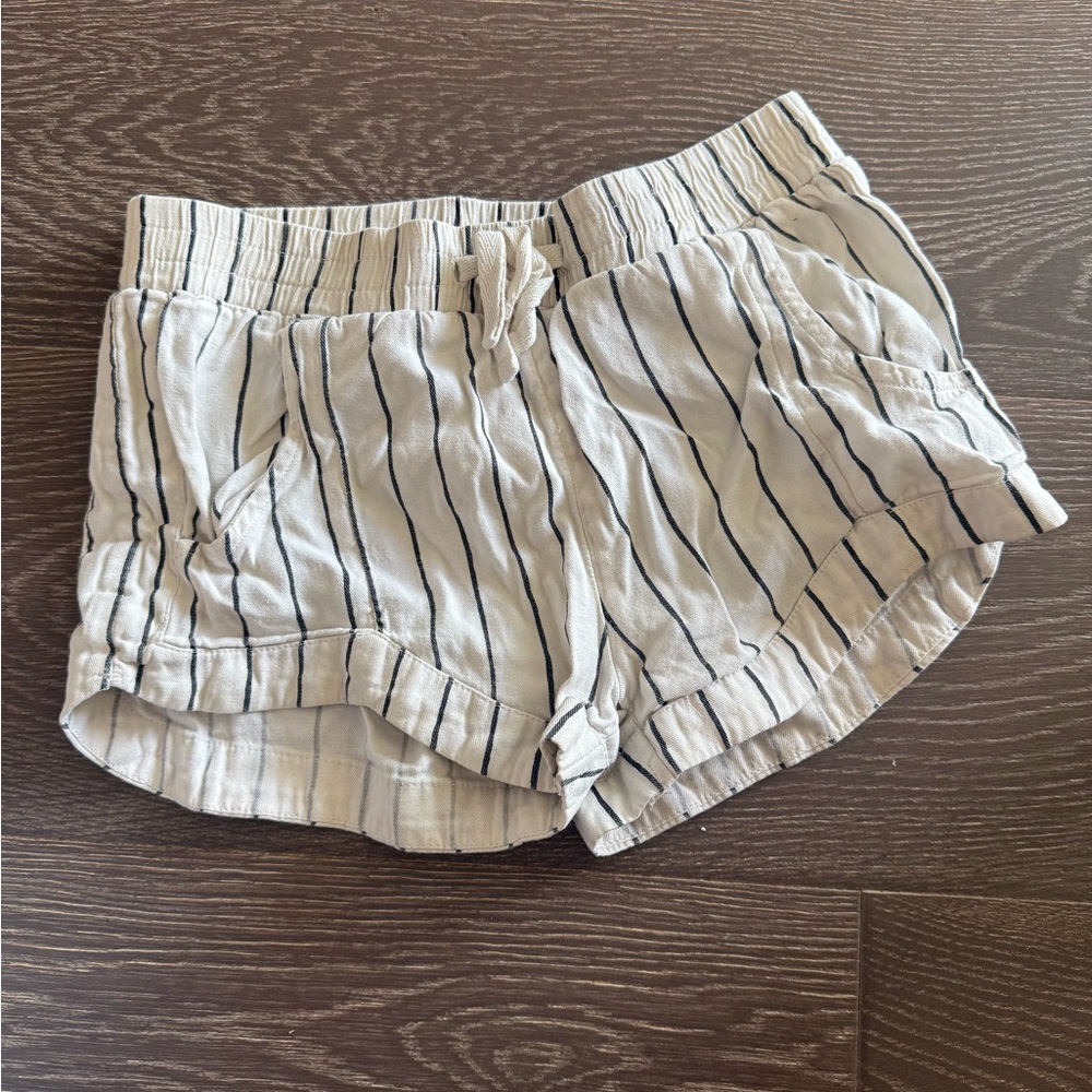Billabong White and Black Striped Pull On Shorts